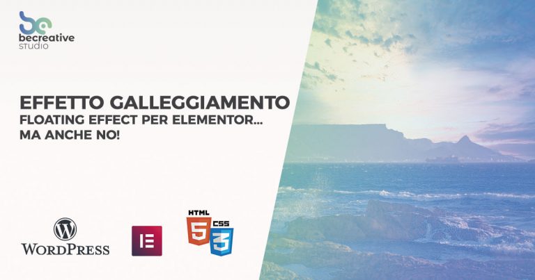 Effetto galleggiamento elementor