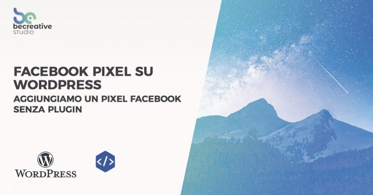 pixel facebook su wordpress senza plugin
